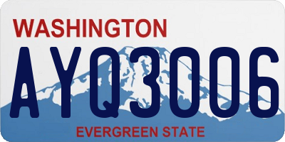 WA license plate AYQ3006