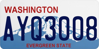 WA license plate AYQ3008