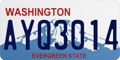 WA license plate AYQ3014