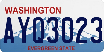 WA license plate AYQ3023