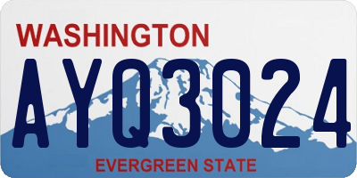 WA license plate AYQ3024