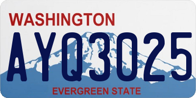 WA license plate AYQ3025