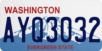 WA license plate AYQ3032