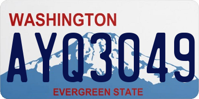 WA license plate AYQ3049