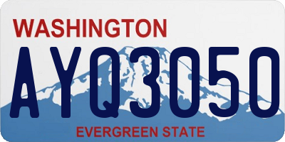 WA license plate AYQ3050