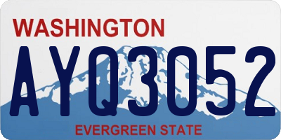 WA license plate AYQ3052