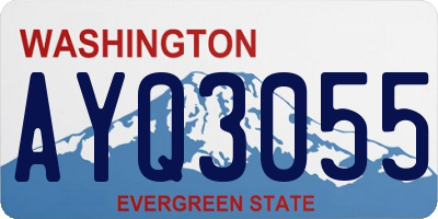 WA license plate AYQ3055