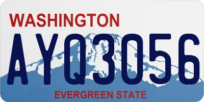 WA license plate AYQ3056