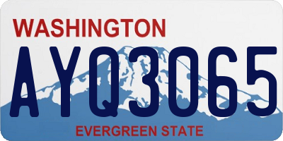 WA license plate AYQ3065