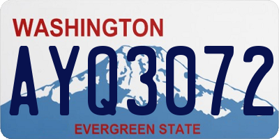 WA license plate AYQ3072