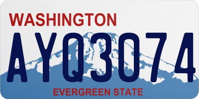 WA license plate AYQ3074