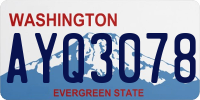 WA license plate AYQ3078