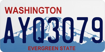 WA license plate AYQ3079