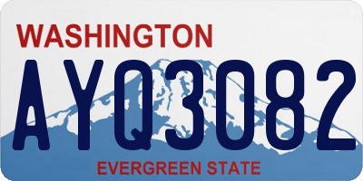 WA license plate AYQ3082