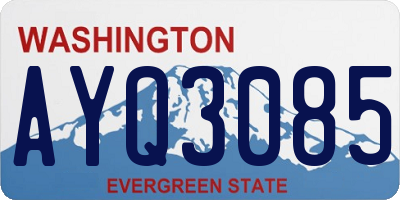 WA license plate AYQ3085