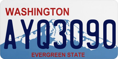 WA license plate AYQ3090