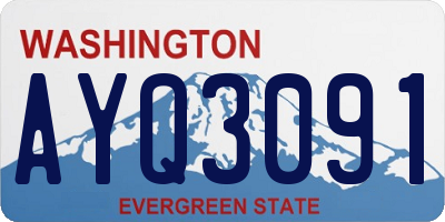 WA license plate AYQ3091