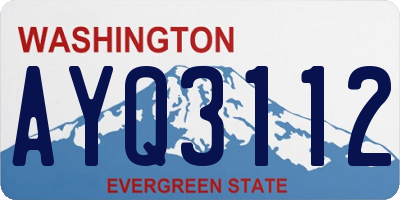 WA license plate AYQ3112