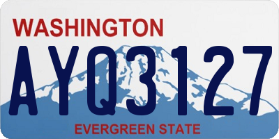 WA license plate AYQ3127