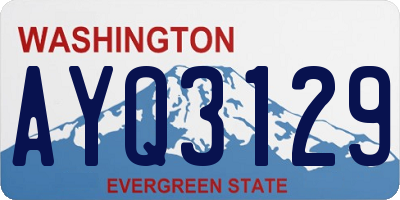 WA license plate AYQ3129
