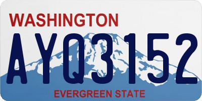 WA license plate AYQ3152