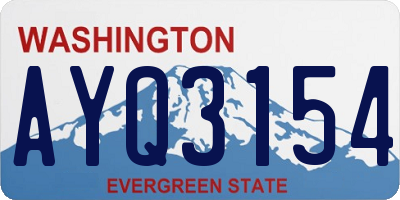 WA license plate AYQ3154