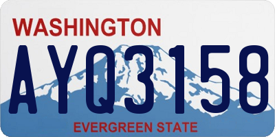 WA license plate AYQ3158