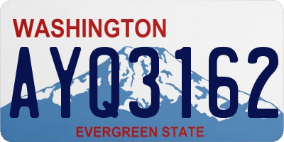 WA license plate AYQ3162