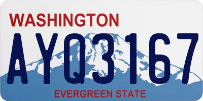 WA license plate AYQ3167