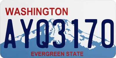 WA license plate AYQ3170