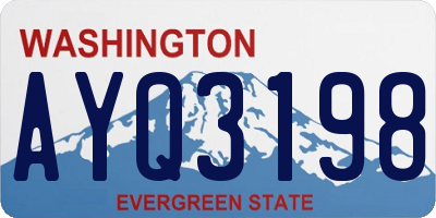 WA license plate AYQ3198