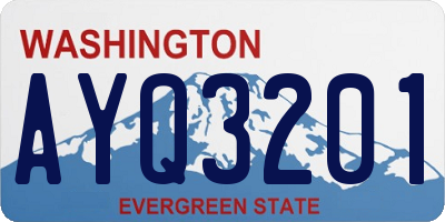 WA license plate AYQ3201