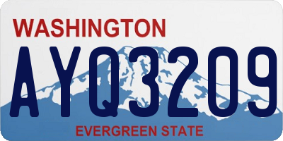 WA license plate AYQ3209