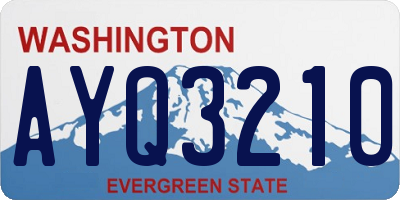 WA license plate AYQ3210