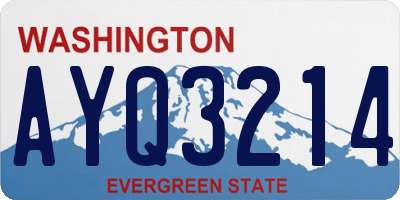 WA license plate AYQ3214