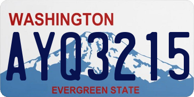 WA license plate AYQ3215