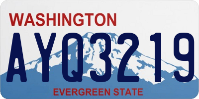 WA license plate AYQ3219