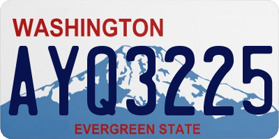 WA license plate AYQ3225