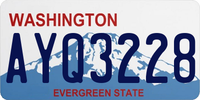 WA license plate AYQ3228