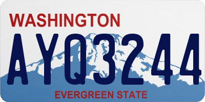 WA license plate AYQ3244