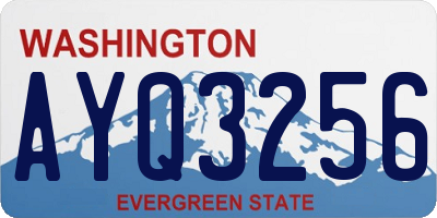 WA license plate AYQ3256