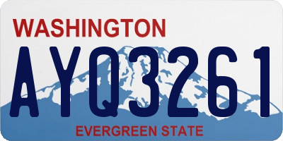 WA license plate AYQ3261
