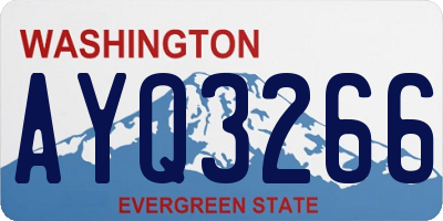 WA license plate AYQ3266