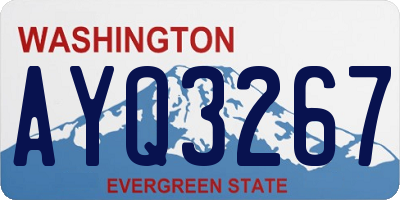 WA license plate AYQ3267