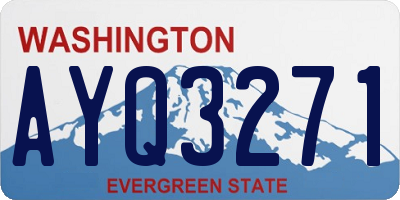 WA license plate AYQ3271