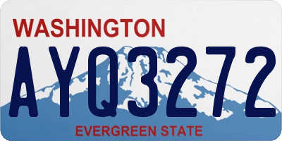 WA license plate AYQ3272