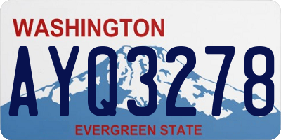 WA license plate AYQ3278