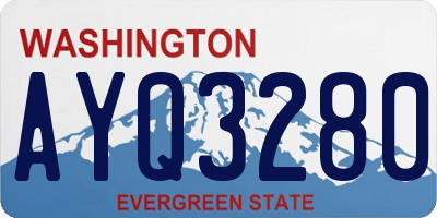 WA license plate AYQ3280