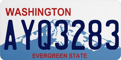 WA license plate AYQ3283