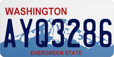 WA license plate AYQ3286